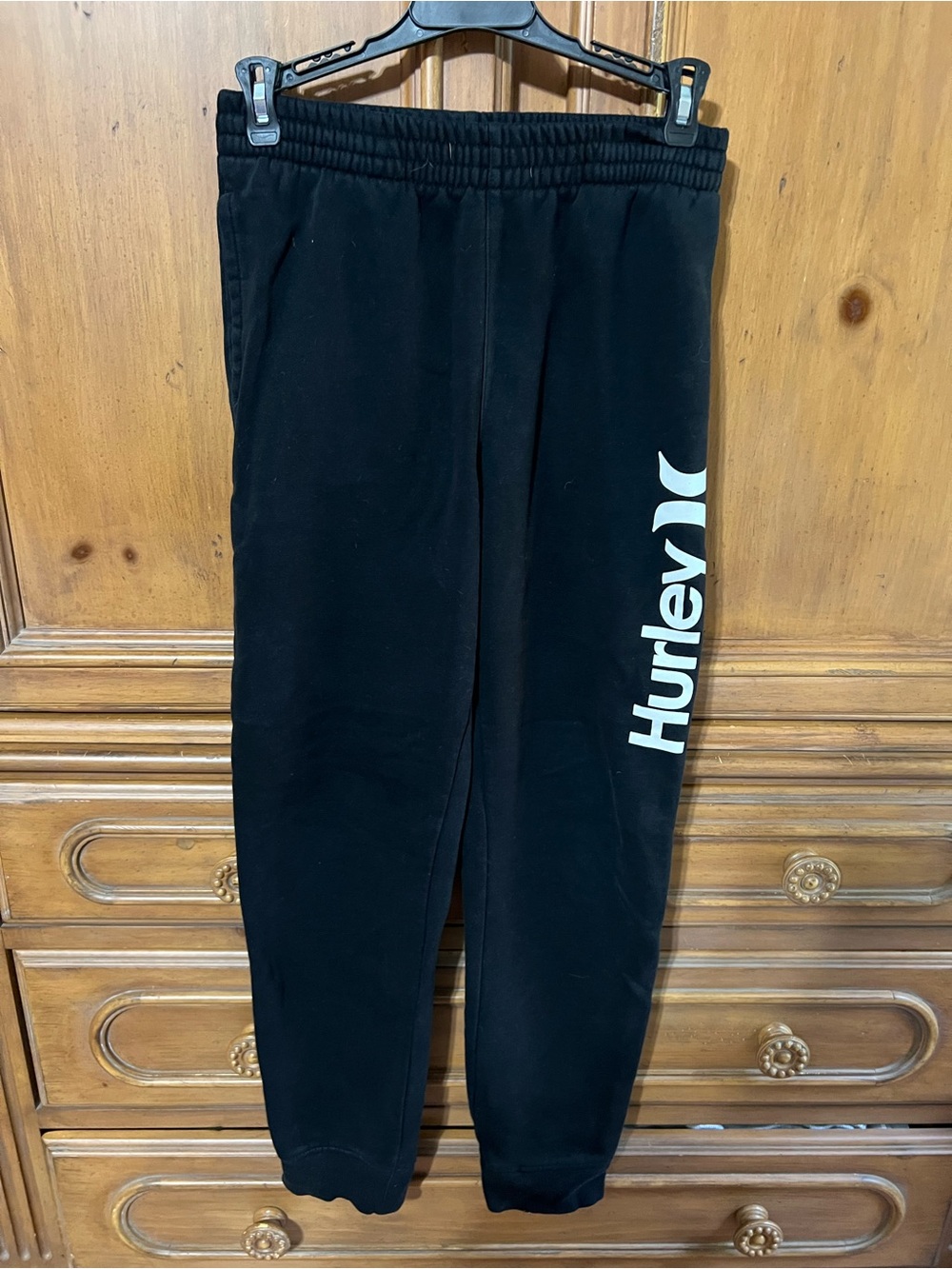 Hurley Black Sweat Joggers with White Logo